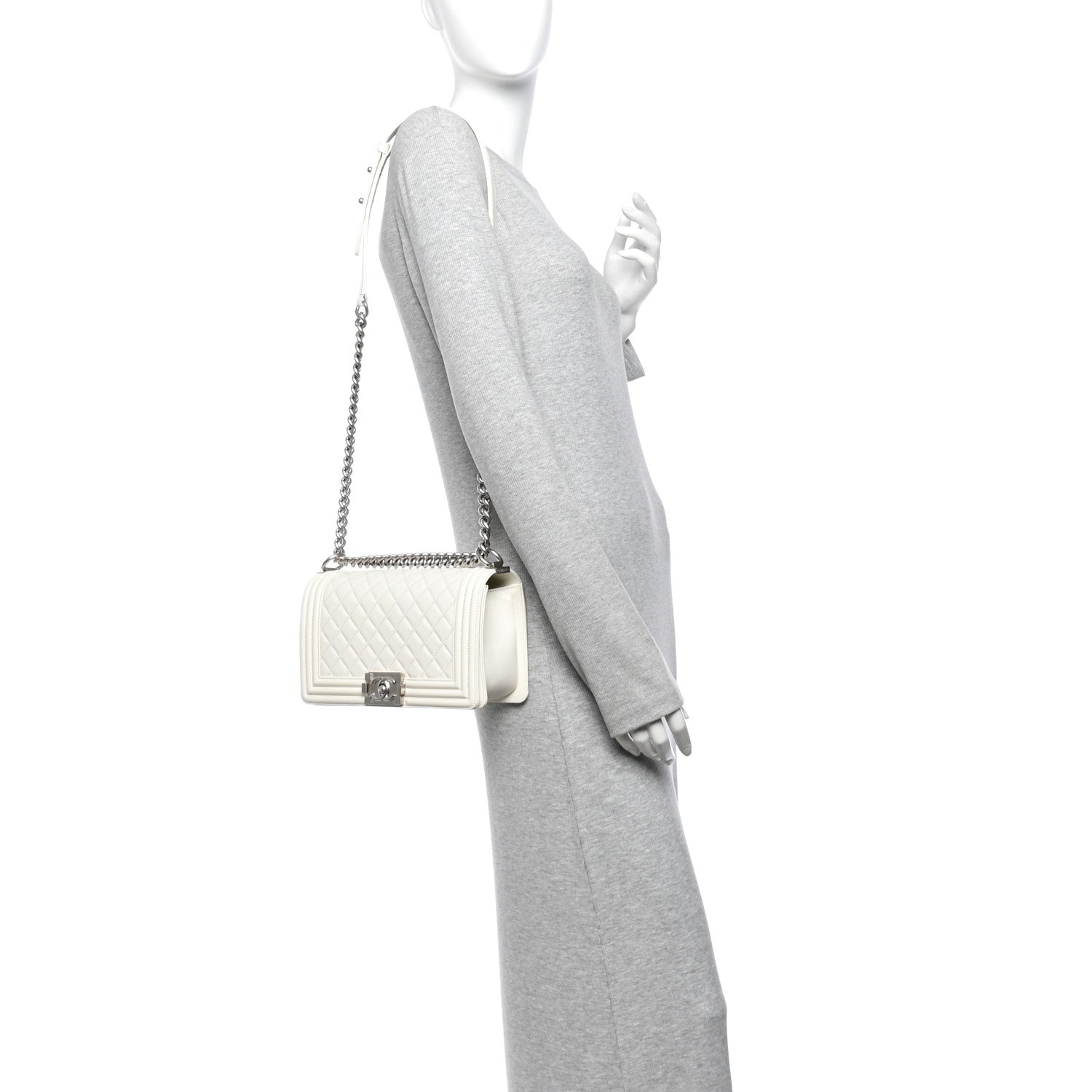 Chanel Lambskin Quilted Medium Boy Flap White 2 of 11