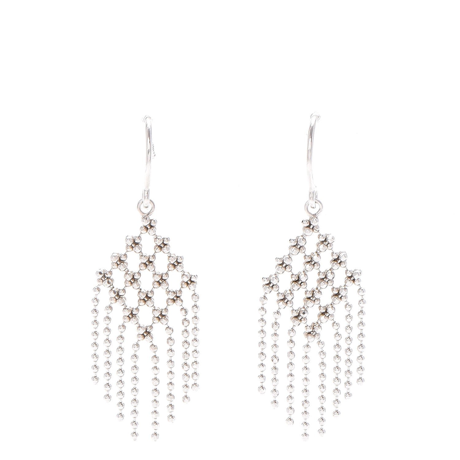 Tiffany 18K White Gold Fringe Earrings 1 of 4