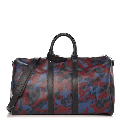 Louis Vuitton Damier Cobalt Camouflage Keepall Bandouliere 45 Bordeaux 1 of 14