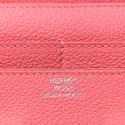 Hermes Evercolor Constance Compact Passant Wallet Rose Azalee 5 of 10