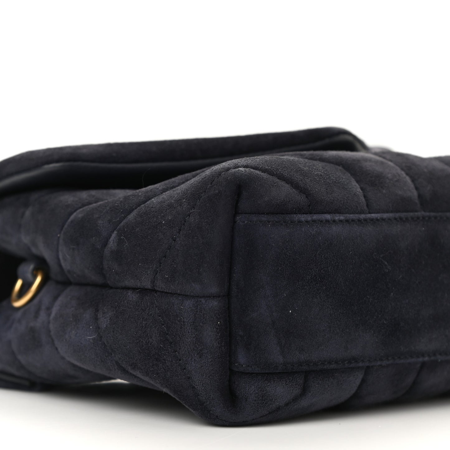 Suede Toy Loulou Shoulder Bag Deep Marine