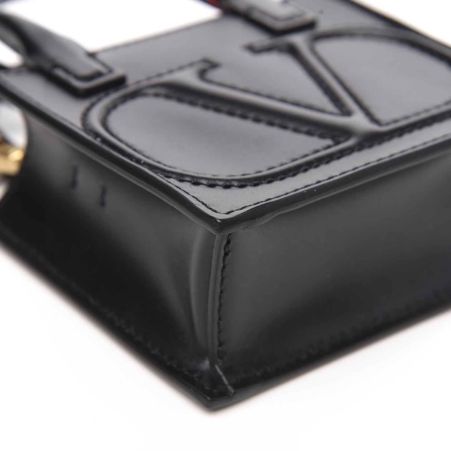 Calfskin VLogo Micro Walk Tote Black