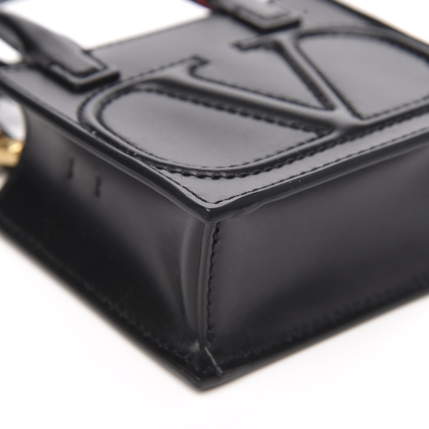 Valentino Garavani Calfskin VLogo Micro Walk Tote Black 7 of 10