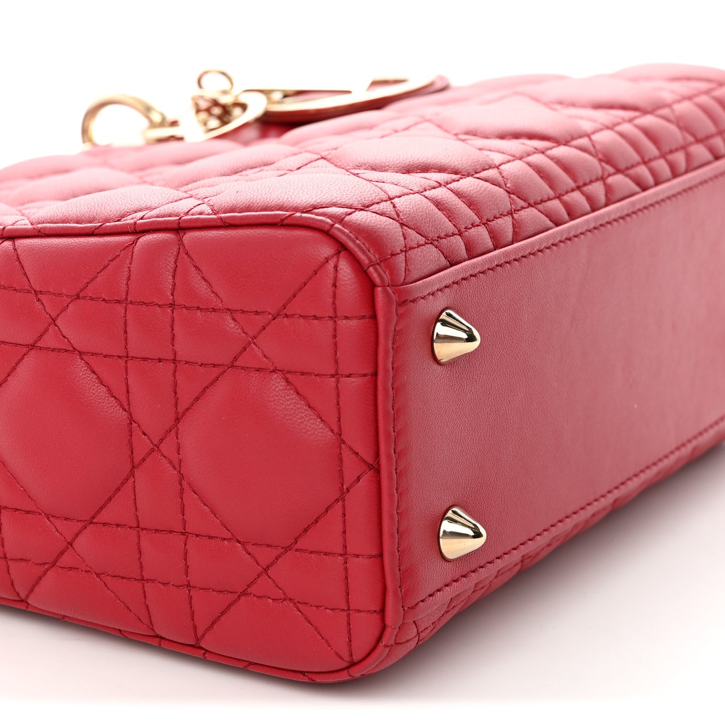 Lambskin Cannage Small My ABCDior Lady Dior Red