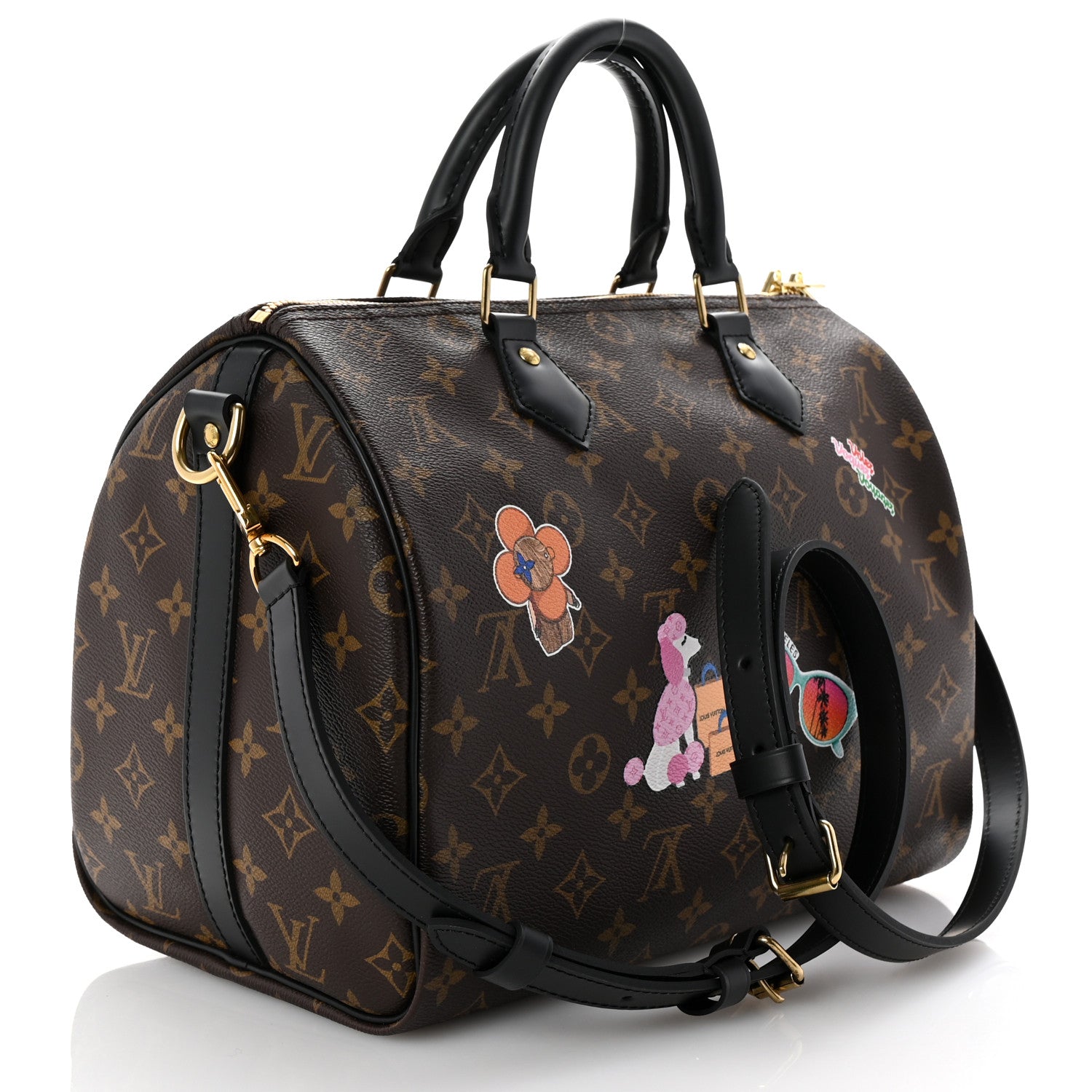 Louis Vuitton Monogram My World Tour Speedy Bandouliere 30 Black 3 of 9