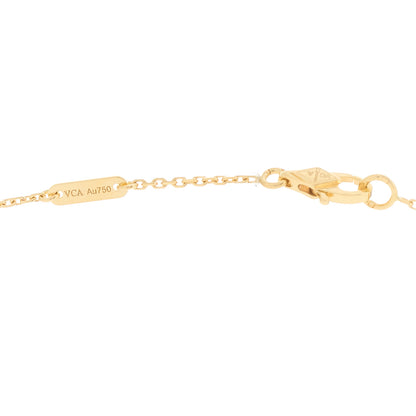 Van Cleef & Arpels 18K Yellow Gold Mother of Pearl Sweet Alhambra Butterfly Pendant Necklace 5 of 6