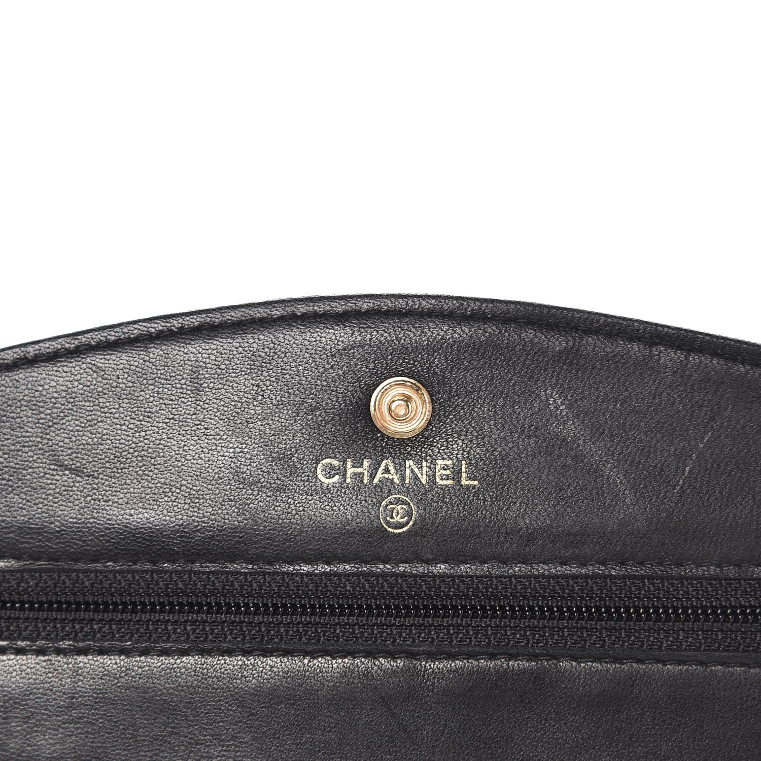 Chanel Caviar Timeless CC Wallet On Chain WOC Black 6 of 11