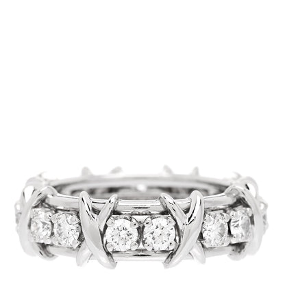 Tiffany Platinum Diamond Schlumberger Sixteen Stone Ring 52 6 3 of 6