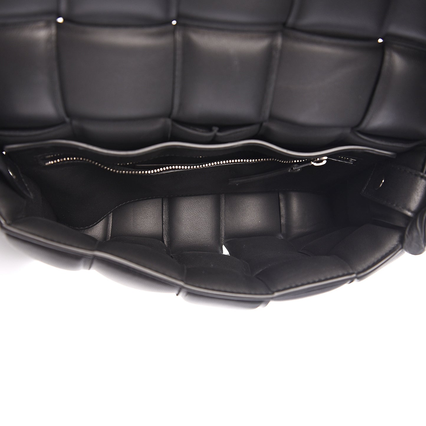 Nappa Maxi Intreccio Padded Cassette Crossbody Bag Black
