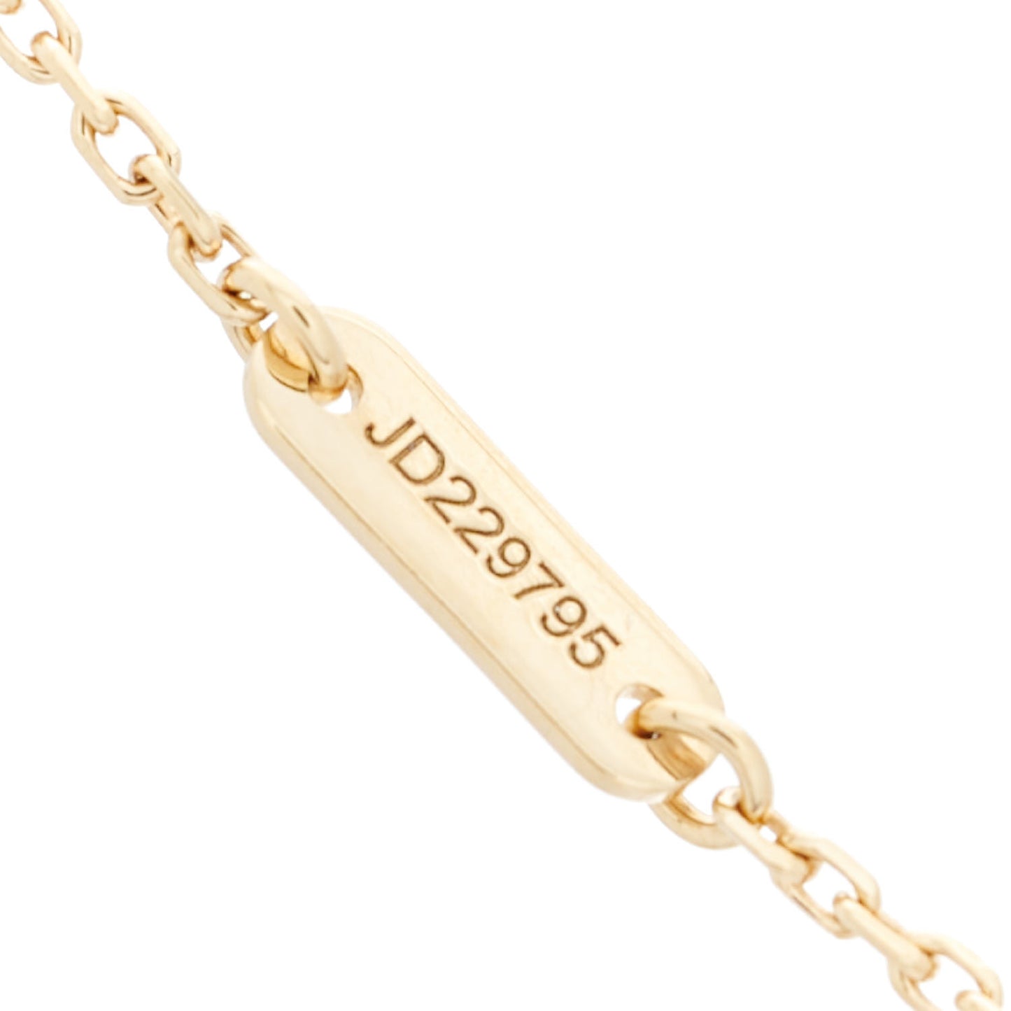 18K Yellow Gold Mother of Pearl Sweet Alhambra Butterfly Pendant Necklace