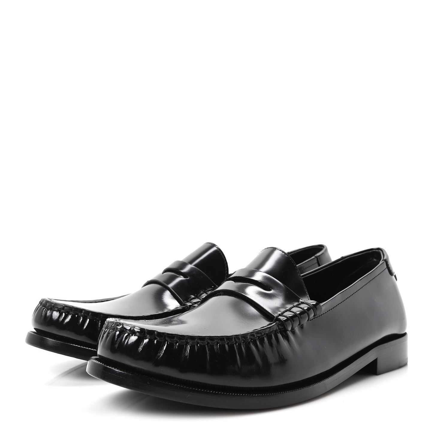 Magnum Lux Calfskin Mens Le Loafer 15 Moccassins 42.5 Black