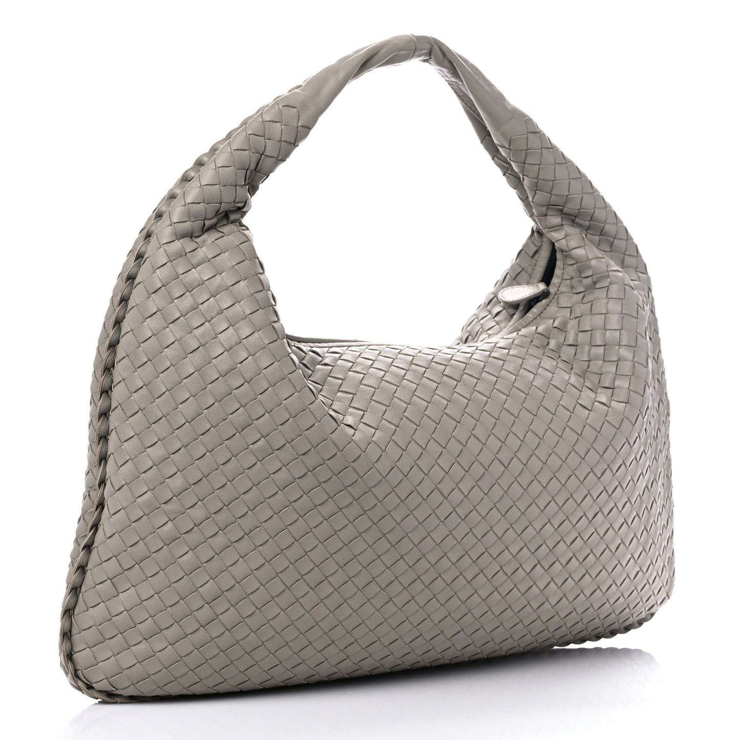 Nappa Intrecciato Large Veneta Hobo Fume