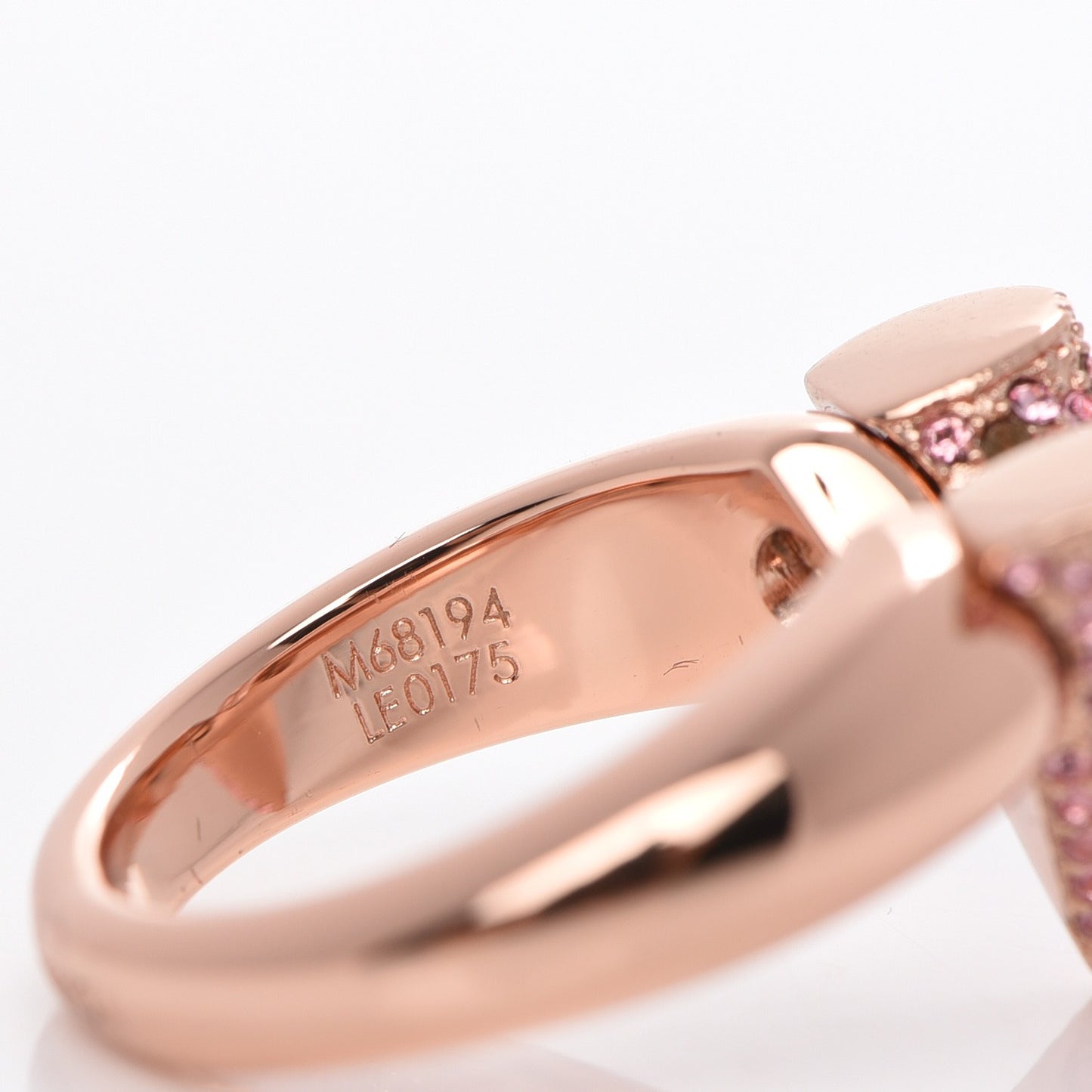 Crystal Essential V Strass Ring S 5.5 Pink Gold