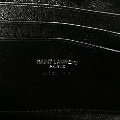 Saint Laurent Grain De Poudre Matelasse Monogram Mini Lou Camera Bag Black 6 of 10