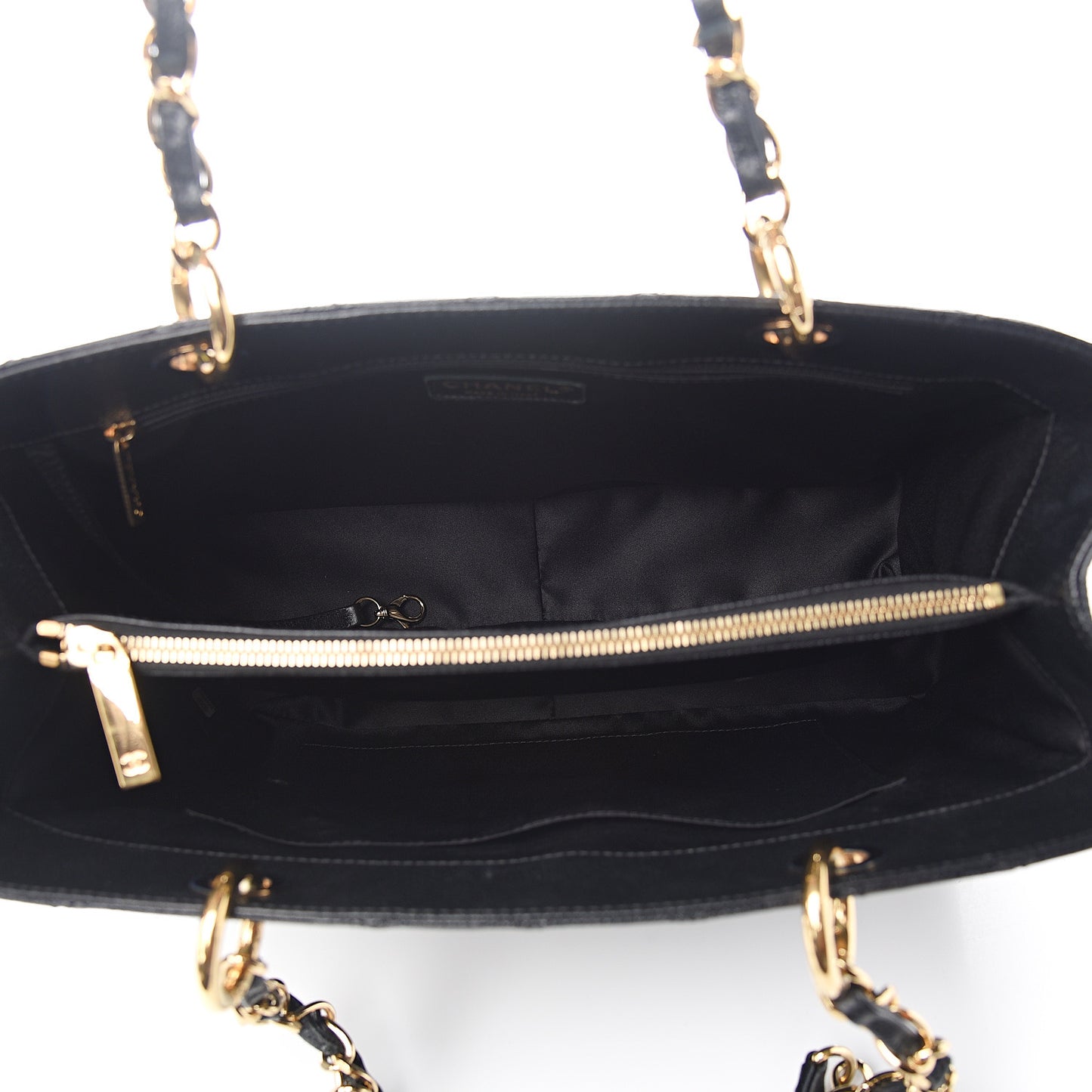 Caviar Quilted Grand Shopping Tote GST Black