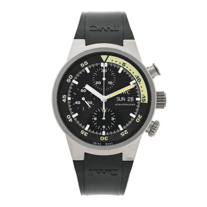 IWC Titanium Rubber 42mm Aquatimer Chronograph Automatic Watch Black IW371918 1 of 4