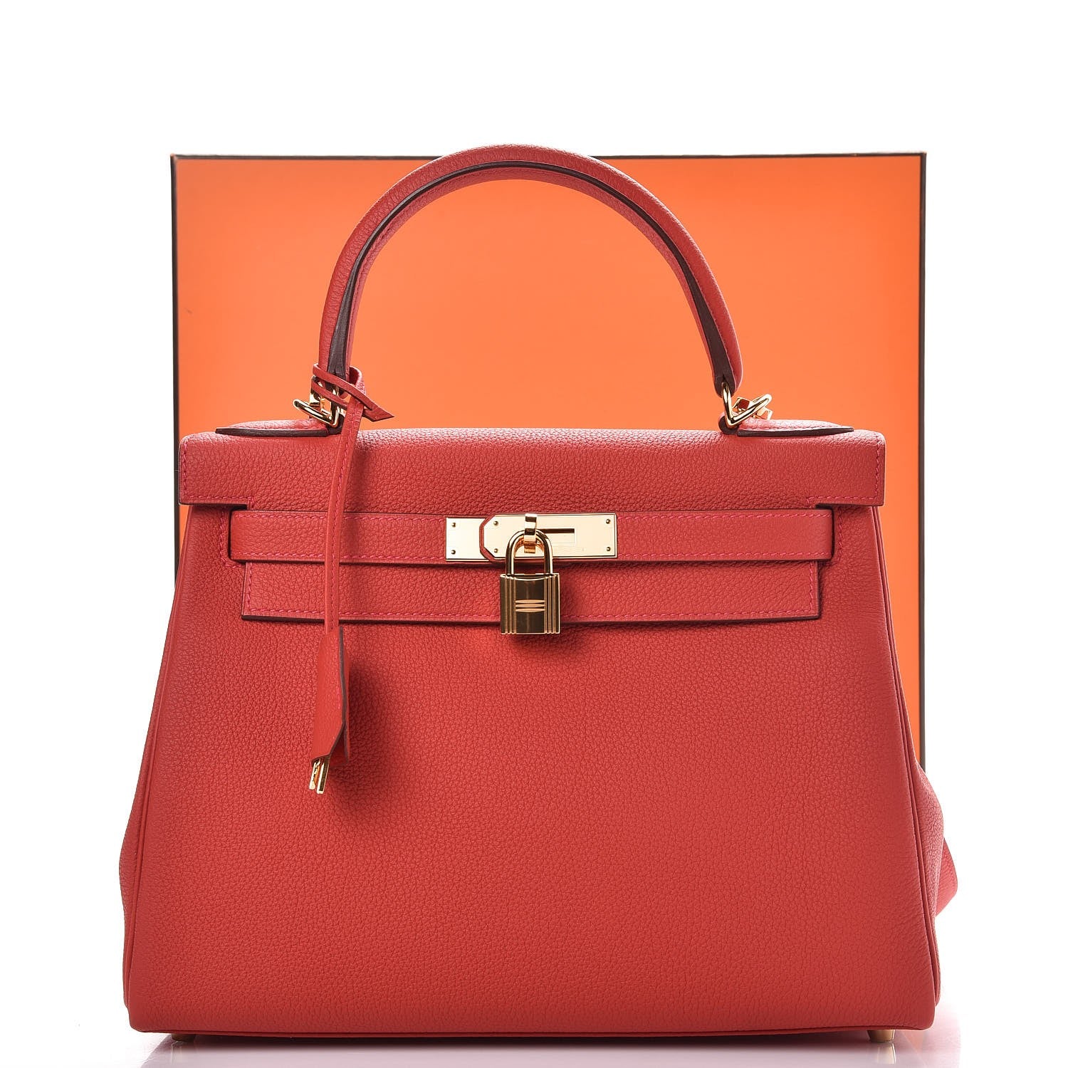 Hermes Togo Retourne Kelly 28 Geranium 37 of 37