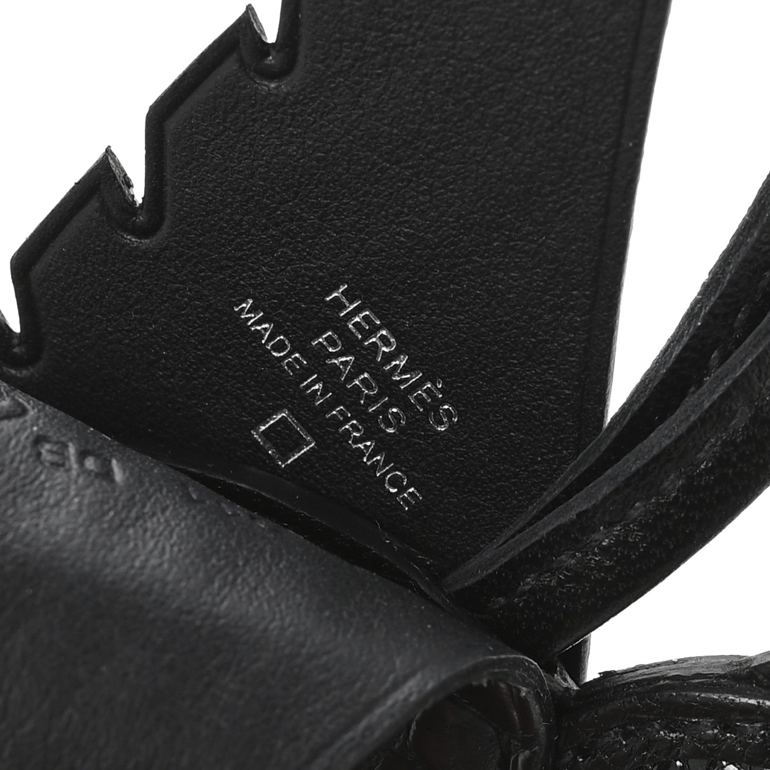 Hermes Epsom Chevre Mysore Swift Alligator Lizard Birdy Bag Charm Black 3 of 4