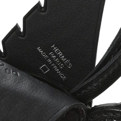 Hermes Epsom Chevre Mysore Swift Alligator Lizard Birdy Bag Charm Black 3 of 4