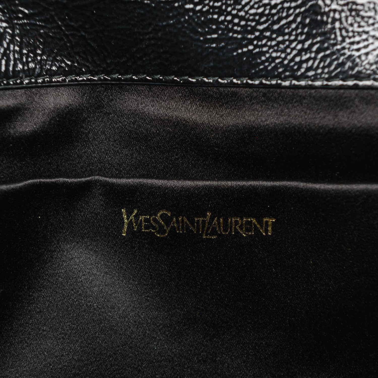 Saint Laurent Textured Patent Monogram Large Belle De Jour Clutch Black 6 of 7