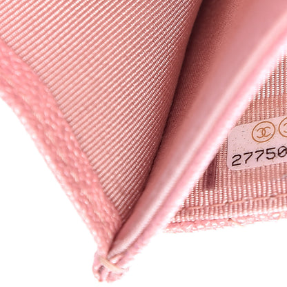 Chanel Iridescent Caviar Quilted Flap Card Holder Rose Pink 8 of 9