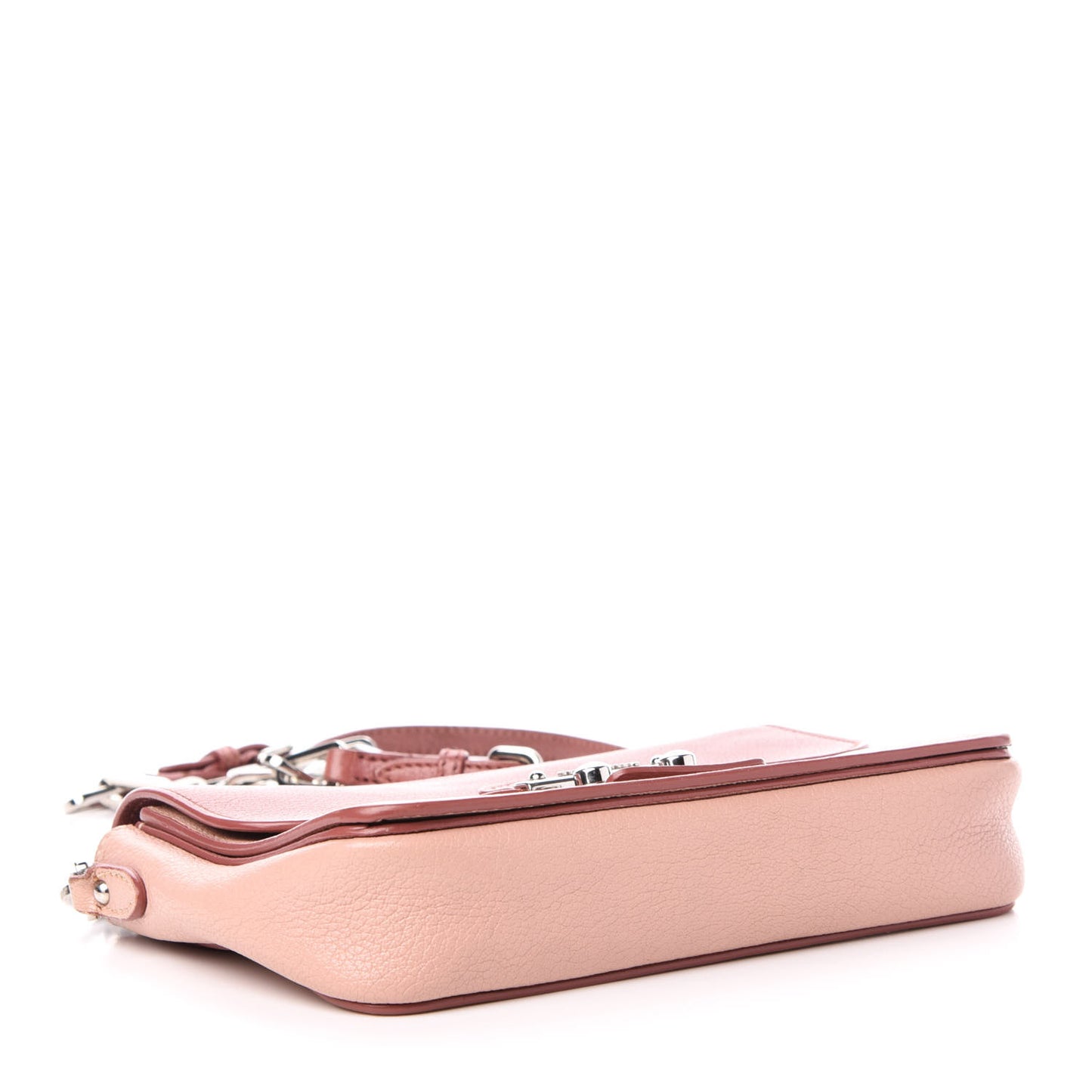 Goatskin Madras Chain Shoulder Bag Pink