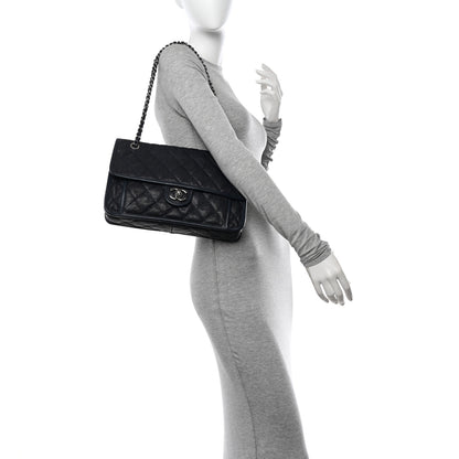 Chanel Caviar Quilted Large French Riviera Flap Navy Blue 2 of 16