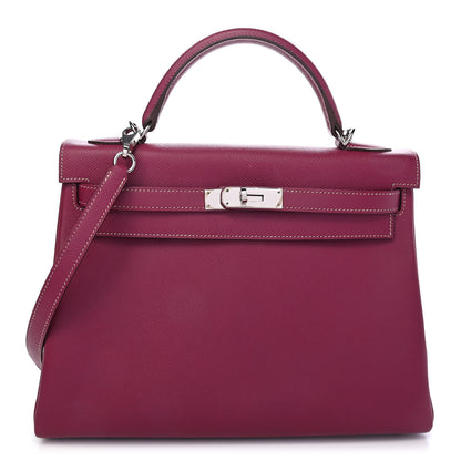 Hermes Epsom Candy Kelly Retourne 32 Tosca Rose Tyrien 2 of 25