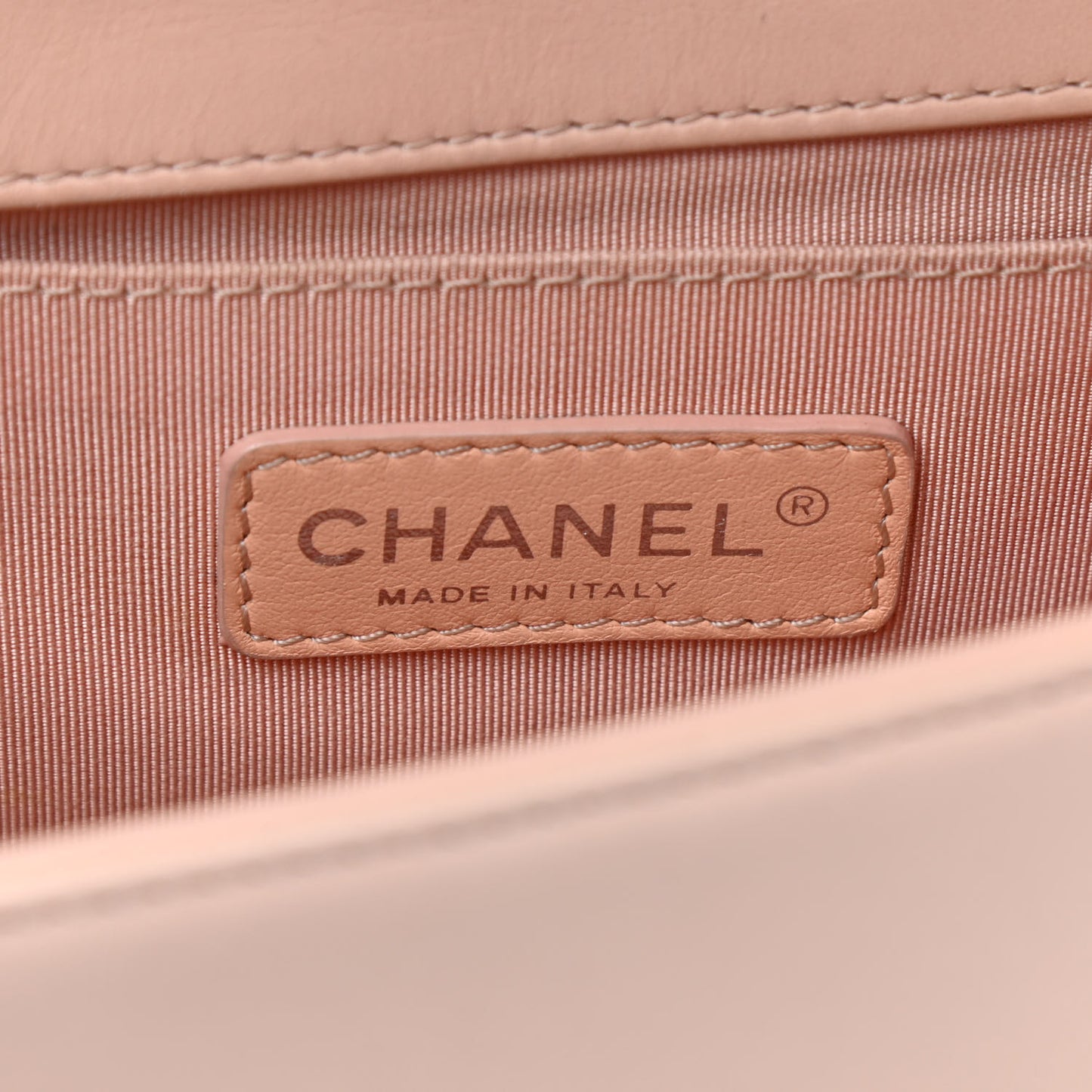 Calfskin Quilted Medium Boy Flap Light Pink