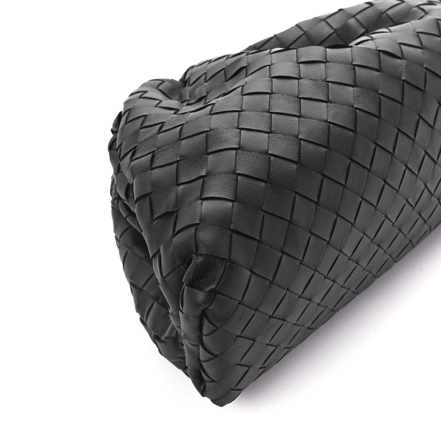 Nappa Maxi Intreccio The Pouch Oversized Clutch Black