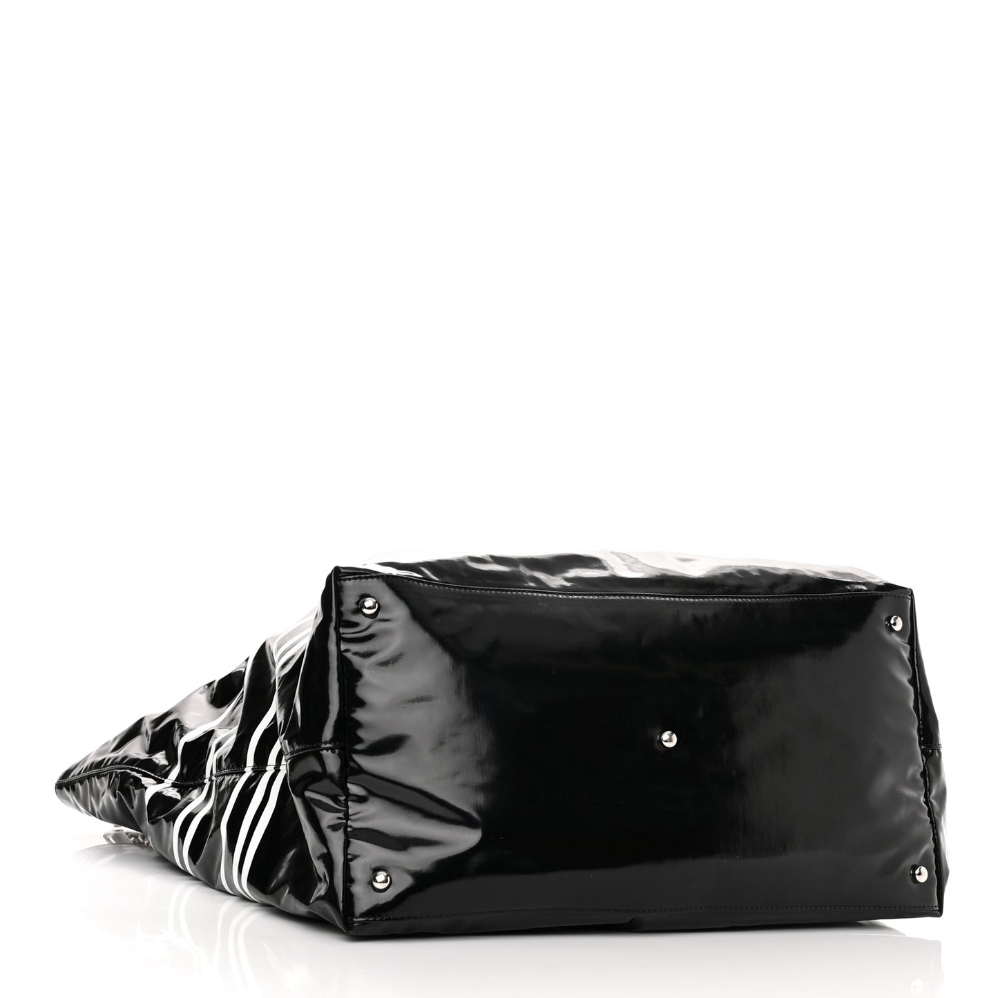 Vinyl Large La Pausa Bay Shopping Bag Black