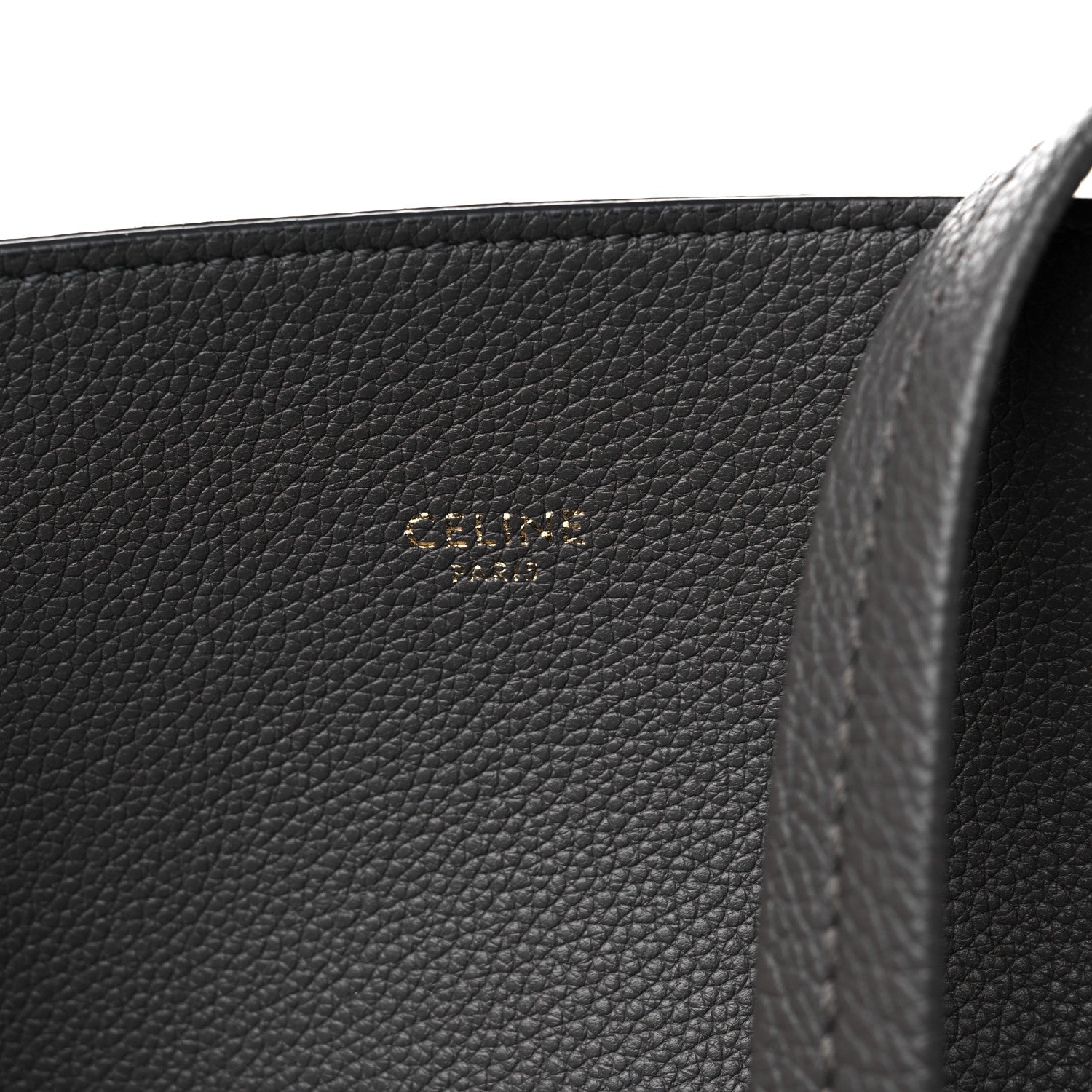 Celine Soft Grained Calfskin Small Belt Cabas Phantom Grey 6 of 13