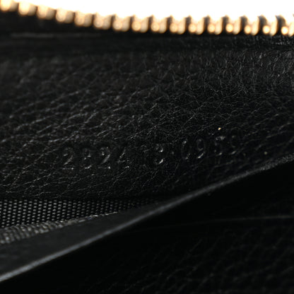 Gucci Pebbled Calfskin Soho Zip Around Wallet Black 7 of 8