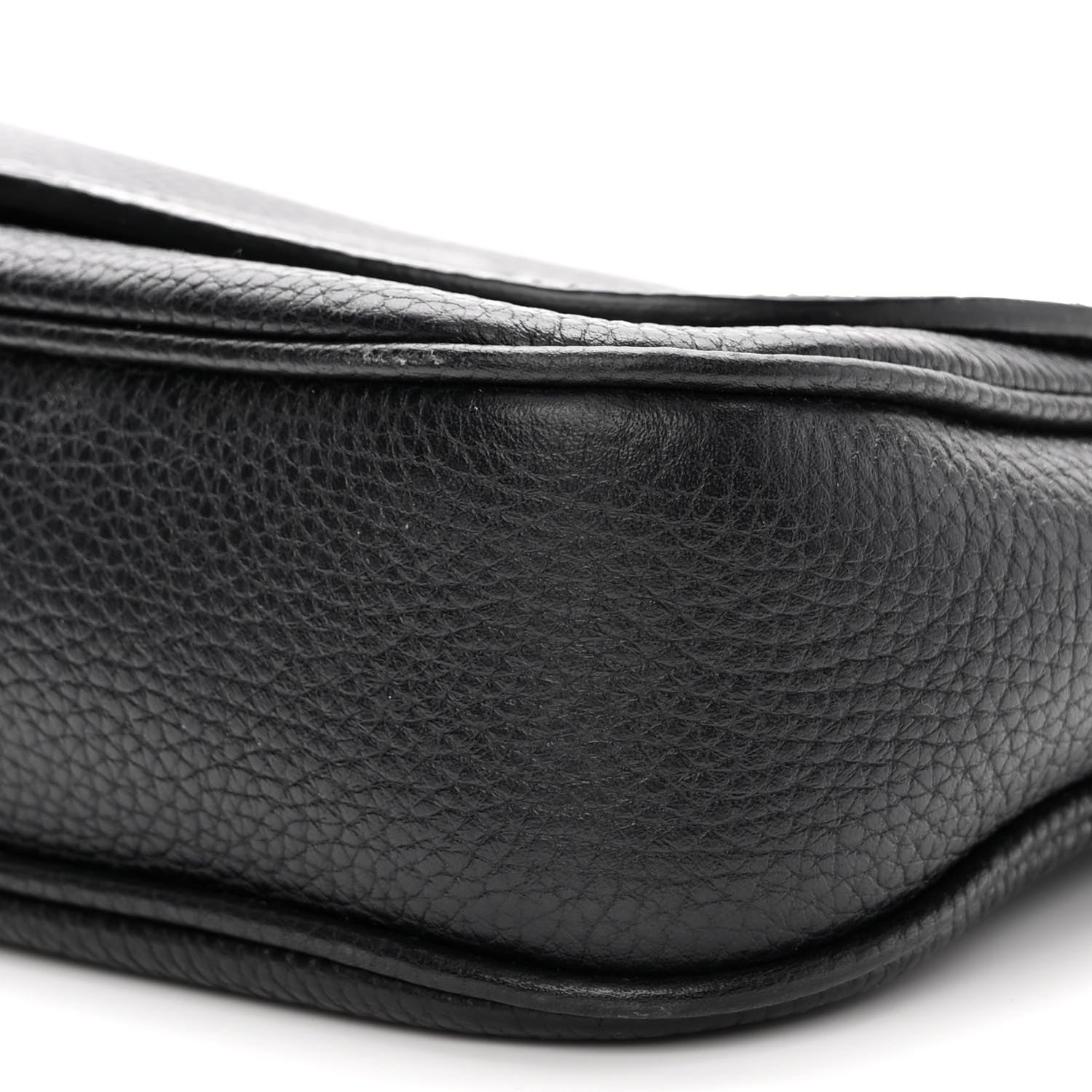 Gucci Pebbled Calfskin Medium Soho Flap Crossbody Black 10 of 12