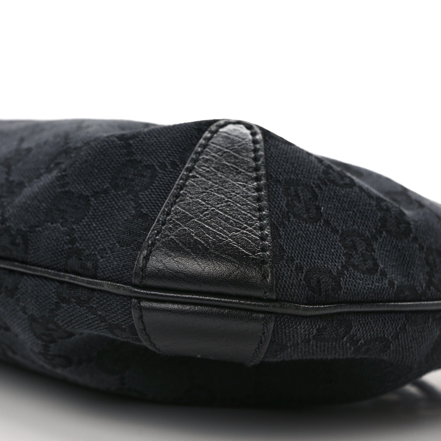 Gucci Monogram Horsebit Hobo Black 10 of 11
