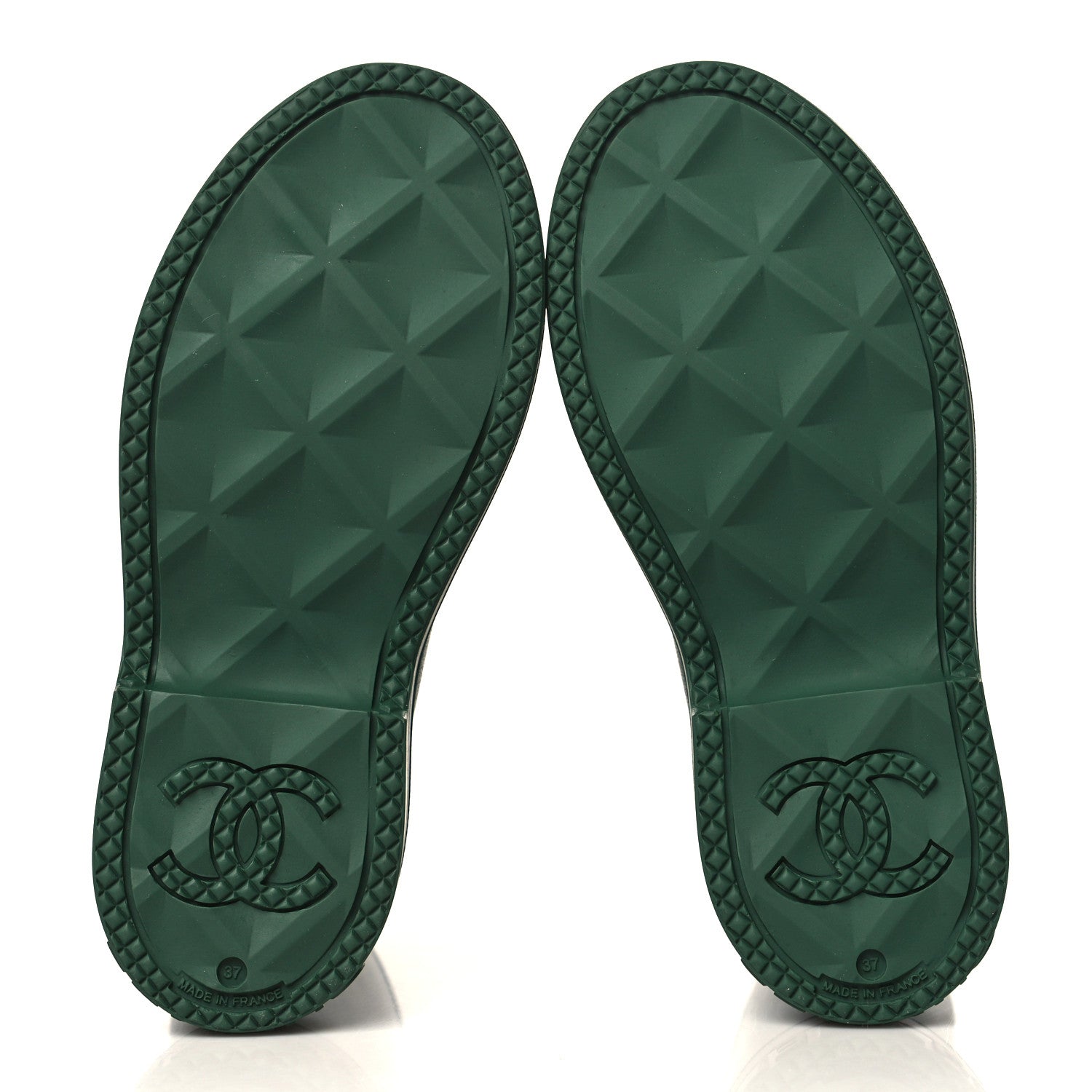 Chanel Caoutchouk CC High Boots 37 Dark Green 5 of 8