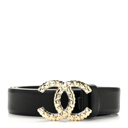 Chanel Calfskin CC Heart Belt 85 34 Black 1 of 7