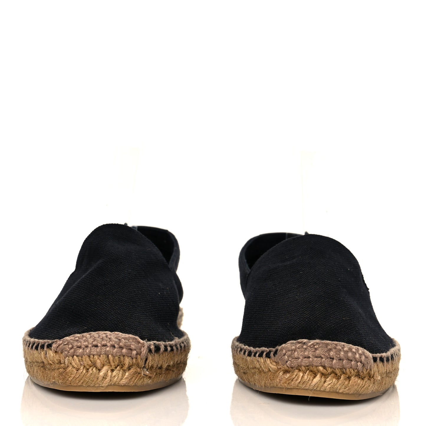 Canvas Nappa Elba Light Logo Embroidered Espadrilles 43 Black