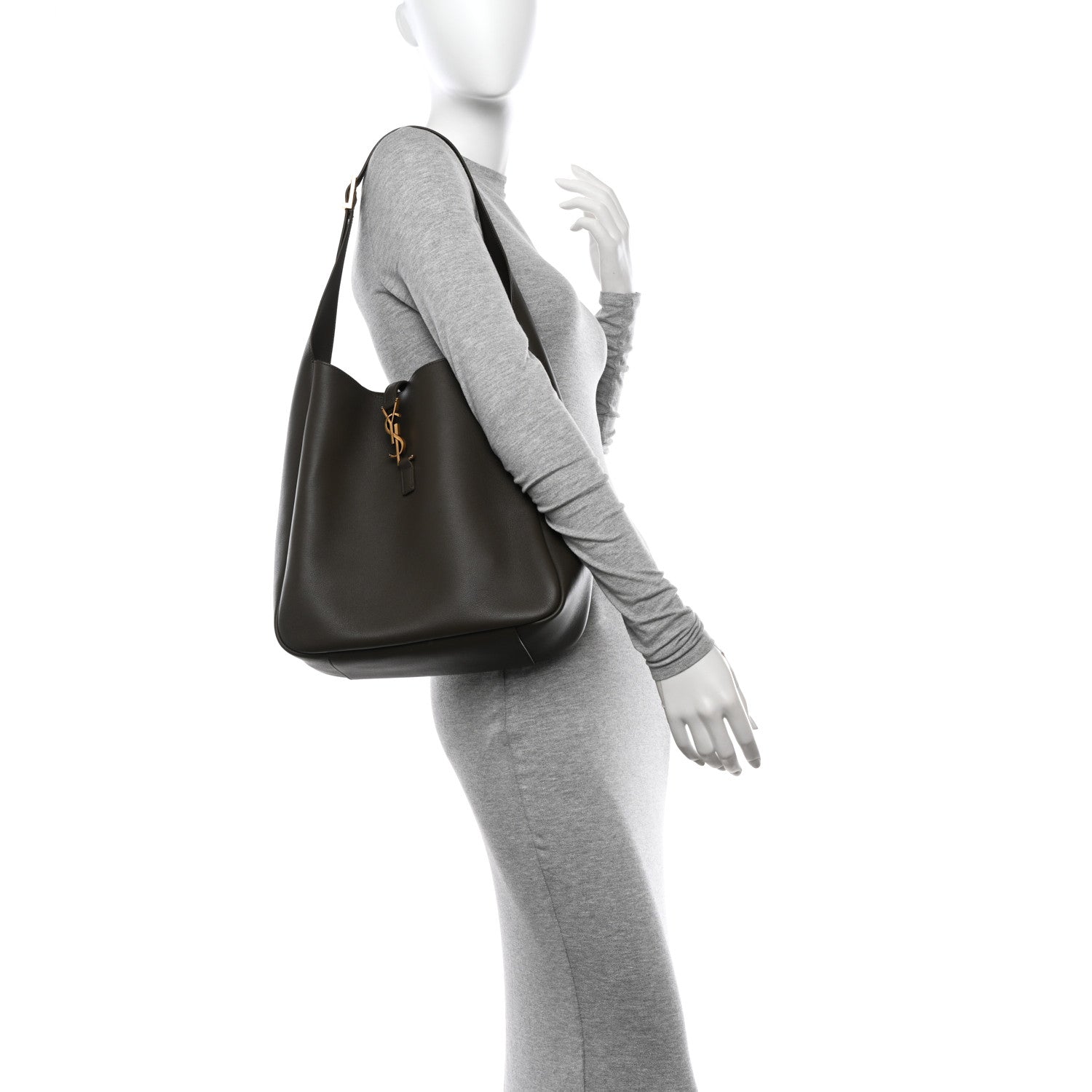 Saint Laurent Smooth Calfskin Large Le 5 A 7 Soft Hobo Light Musk 2 of 10