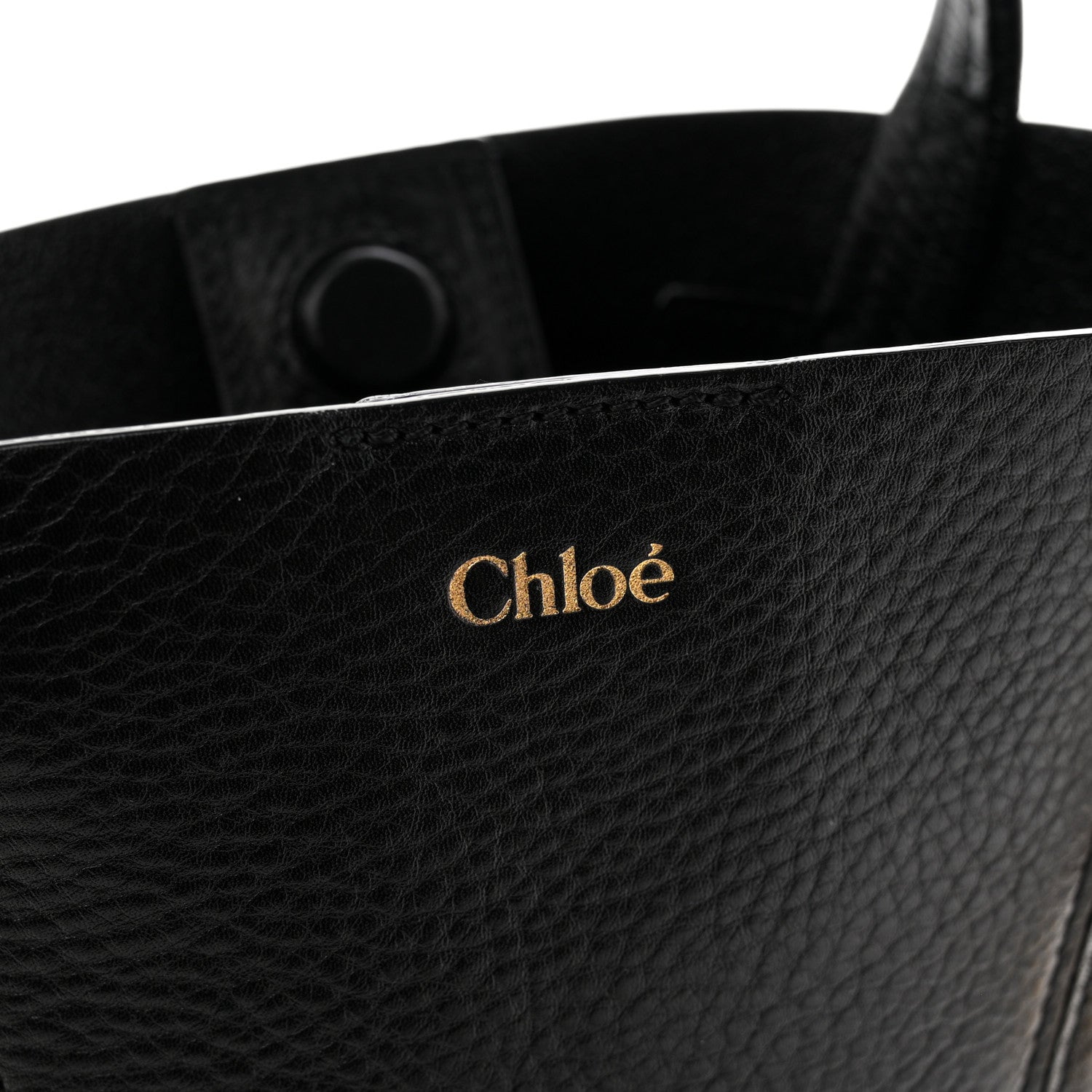 Chloe Grained Calfskin Small Spin Tote Black 6 of 10