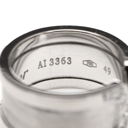 Cartier 18K White Gold Diamond 10mm Logo De Cartier Ring 49 5 6 of 6