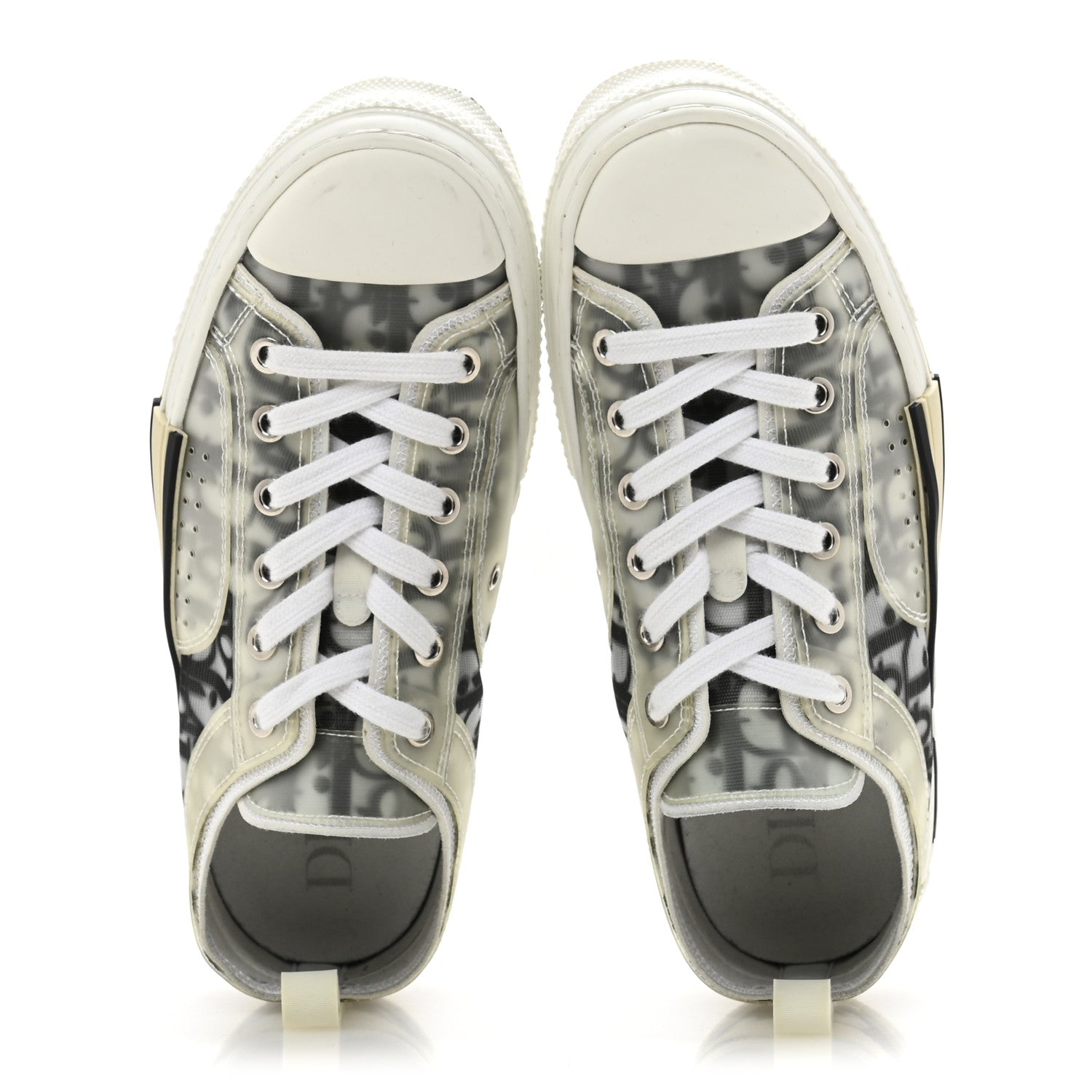Christian Dior Technical Canvas Oblique B23 Low Top Sneaker 39 White Black 2 of 8