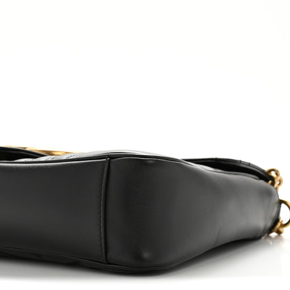 Gucci Calfskin Matelasse Medium GG Marmont Shoulder Bag Black 9 of 11