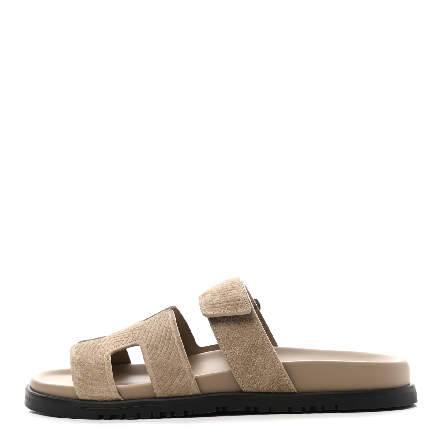 Suede Goatskin Chaine d'Ancre Womens Chypre Sandals 39 Beige Sable