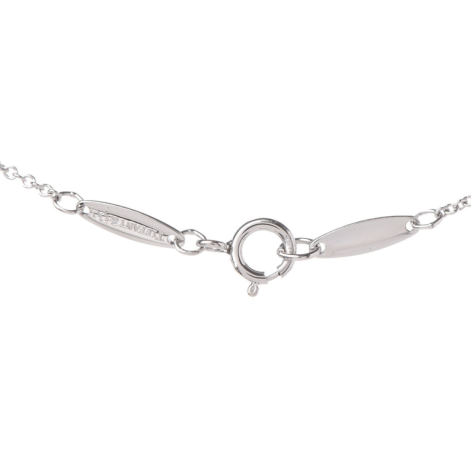 Tiffany Platinum Diamond .14ct Elsa Peretti Diamonds by the Yard Pendant Necklace 5 of 7