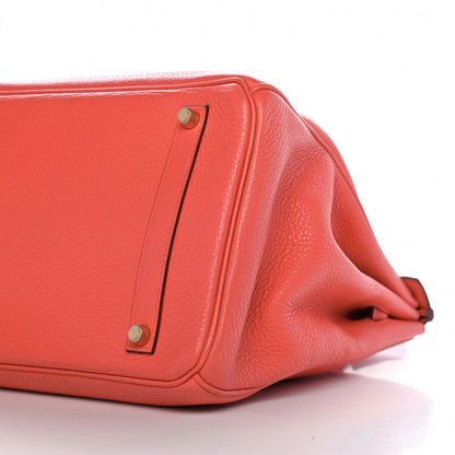 Hermes Taurillon Clemence Birkin 35 Bougainvillea 9 of 9