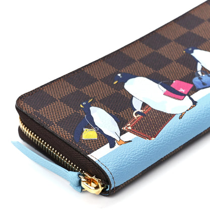 Louis Vuitton Damier Ebene 2017 Christmas Animation Clemence Wallet 10 of 11