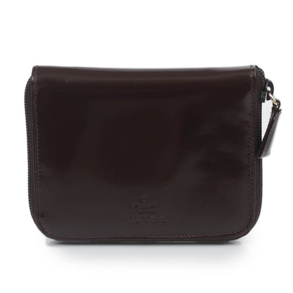 Prada Spazzolato Compact Zip Wallet Dark Brown 1 of 10