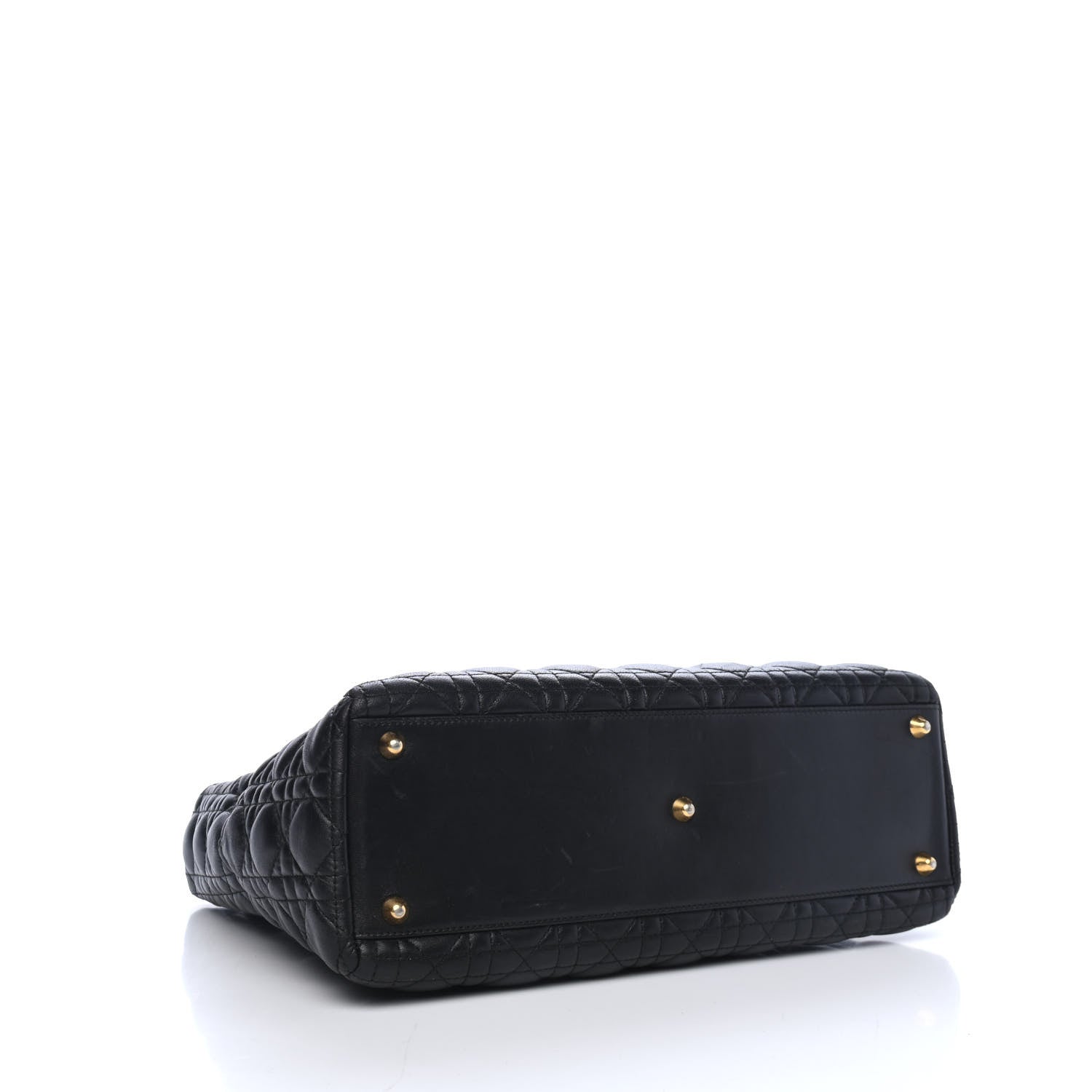 Christian Dior Lambskin Cannage Large Lady Dior Black 3 of 4
