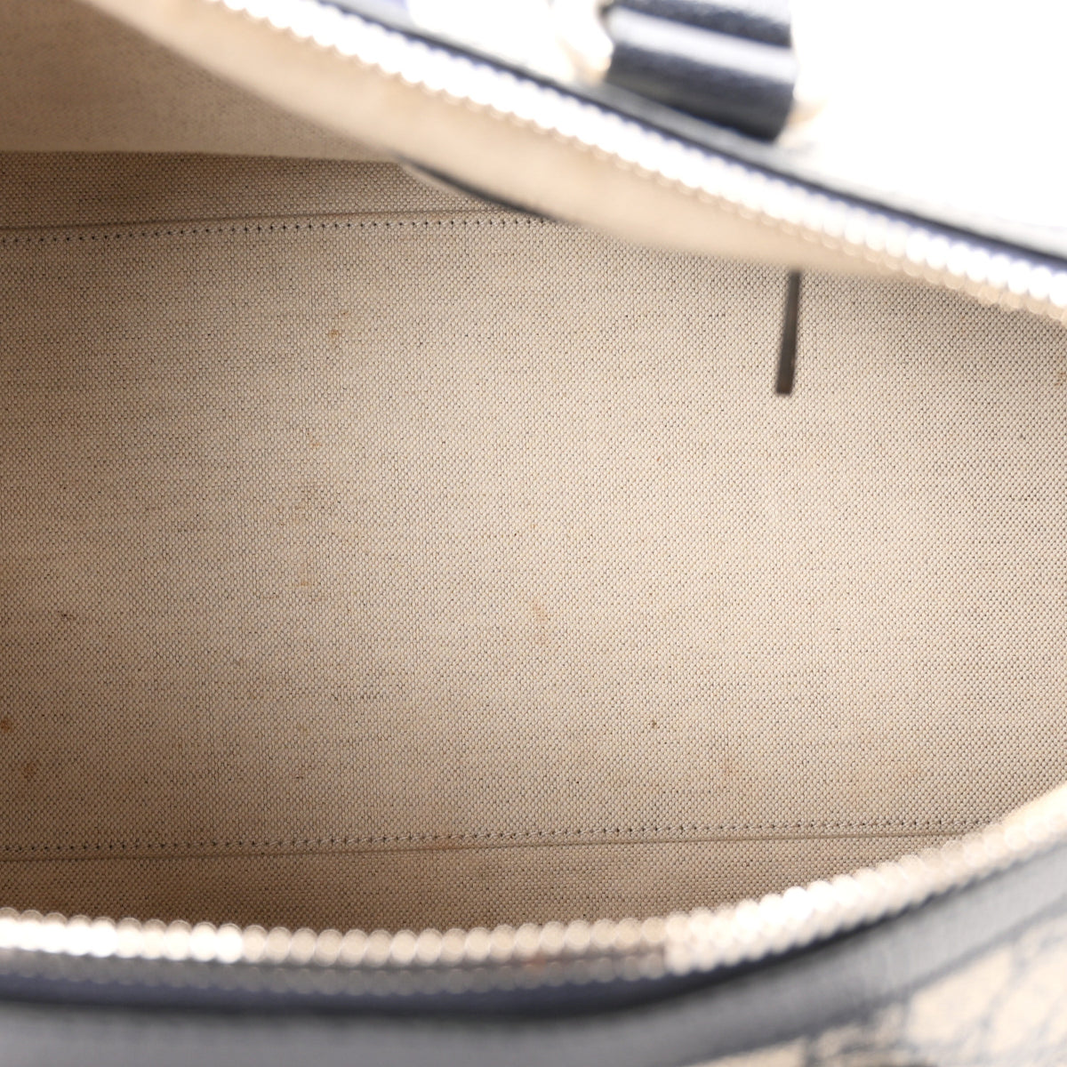 Gucci GG Supreme Monogram Textured Dollar Calfskin Web Medium Savoy Duffle Bag Beige Blue 4 of 10